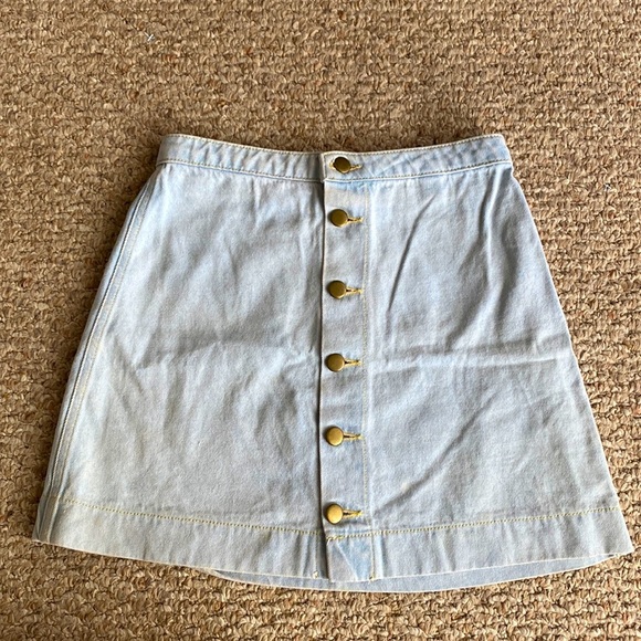 American Apparel Denim button down mini skirt small - Picture 1 of 5